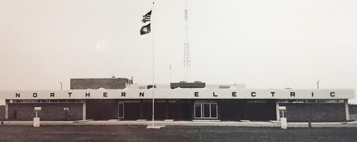 Historic photo of Northern Electric office in Bath, SD